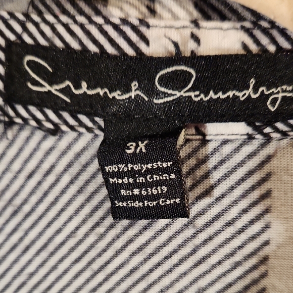 French Laundry Black and White Plaid Button Down Shirt - Picture 2 of 3